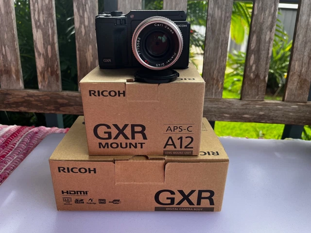 Ricoh GXR body With A12 Leica M Mount & Zeiss Planar T* 45mm f2 Lens