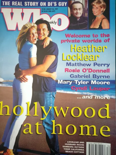1997 WHO WEEKLY magazine Heather Locklear~Matthew Perry~Cyndi Lauper ...