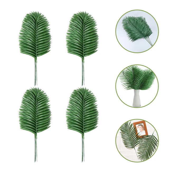 12 piezas de plantas tropicales falsas plantas imitadas verde artificial