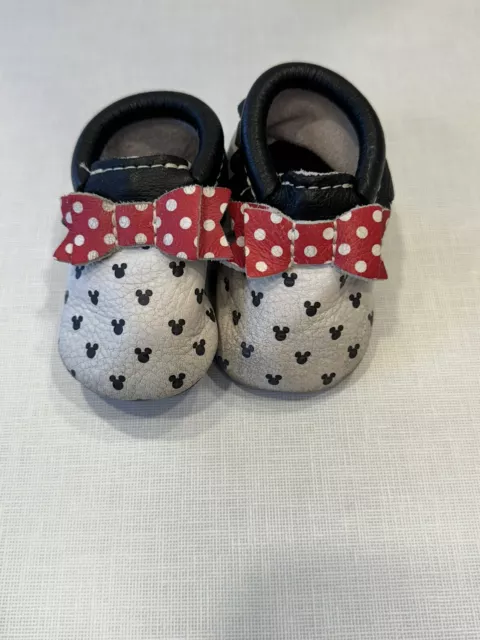 Freshly picked, Disney baby, Minnie Mouse leather baby shoes size 1