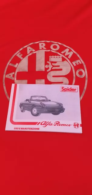 Alfa Romeo Spider Duetto 1.6 2.0 ie / cat IV serie Uso e Manutenzione 1a ed 1990