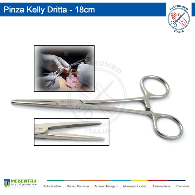 Pinza Locking Emostati Acciaio Pinza Emostatica Chirurgica In Acciaio Inox - Modelli Kelly, Pean, Zanzara, Per Chirurgia, Odontoiatria E Veterinaria Pinze Kelly Pean Rochester - Foto 4