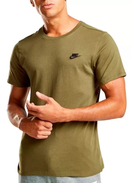 Men's Nike Logo T-Shirt, Top - Retro Vintage Branded Sports - Green