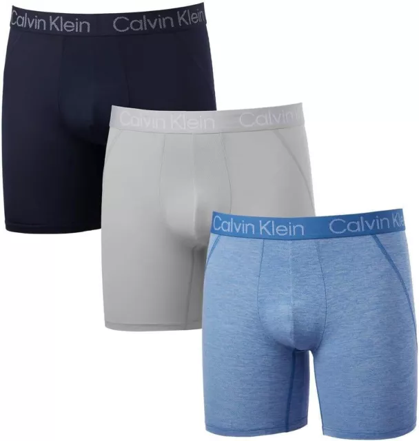 Calvin Klein Men's Boxer Briefs Brushed Microfiber 3-Pack, Multicolor, Size M