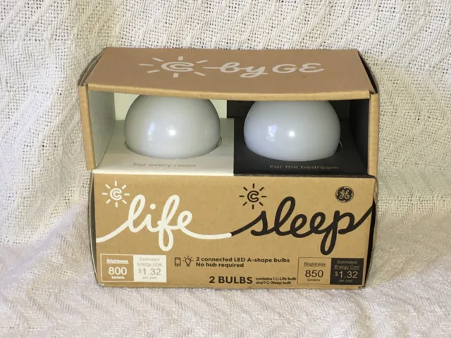 GE C-Sleep & C-Life Connected LED Light Bulbs No Hub Required Android NEW Box