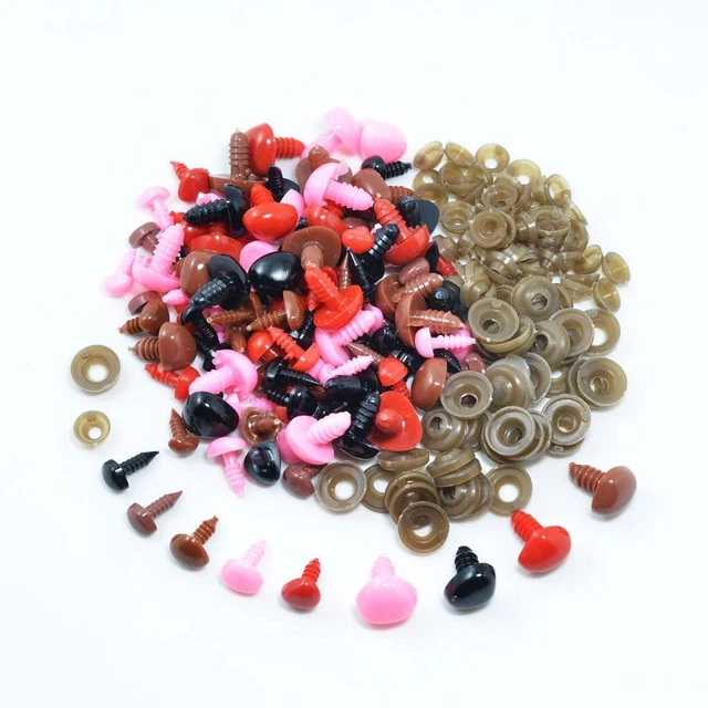 100 Pièces En Plastique Animaux Ours Poupée Vis Nez Et Yeux Accessoires Pour