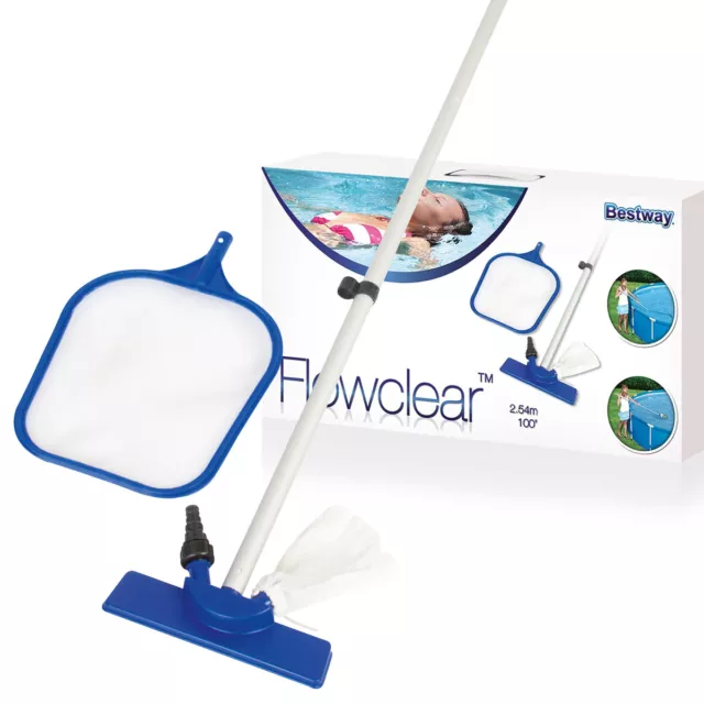 Bestway Handheld Cleaning Kit 80" Maintenance Swimming Pool Water Vacuum Skimmer