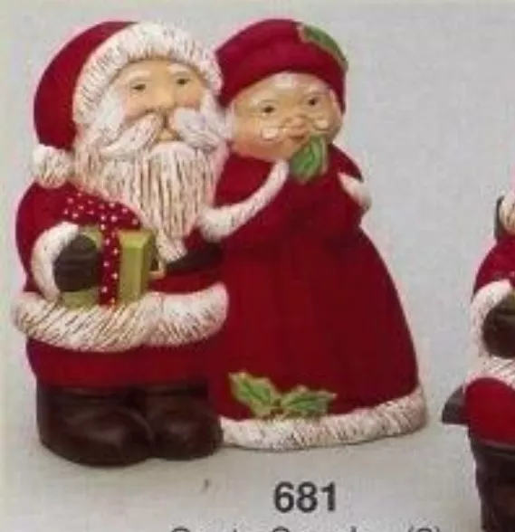 Mr & Mrs Santa Claus Ready to Paint Ceramic Bisque