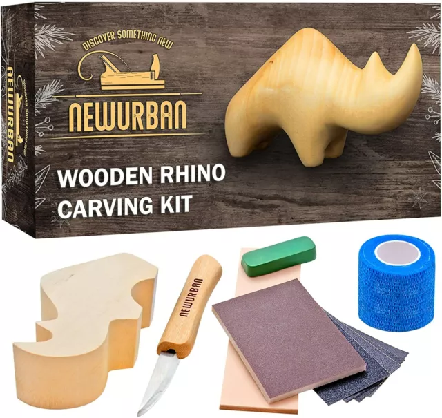 Wood Carving Kit for Beginners - Whittling kit with Giraffe - Linden  Woodworking