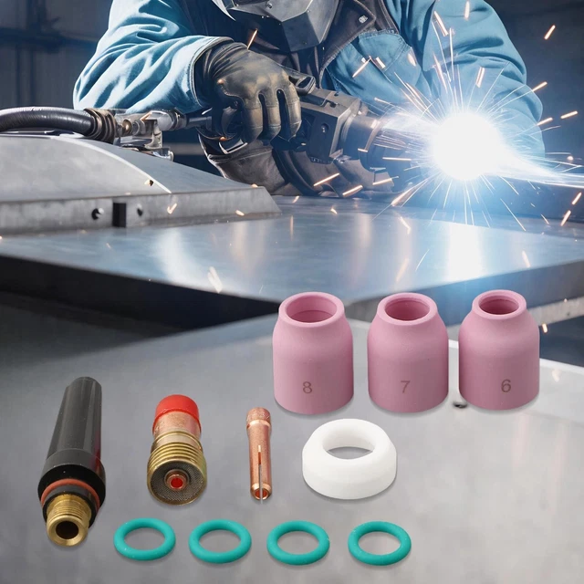 KAI - 46PCS Lentilles à Gaz TIG Corps De Pince Taille Assortie Pour