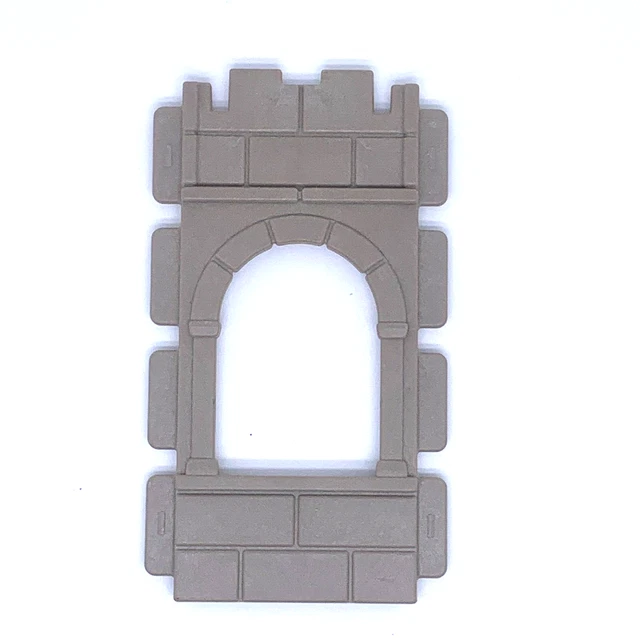 PLAYMOBIL MOYEN AGE Pi&eacute;ce D&eacute;tach&eacute;e Mur Avec Ouverture Fenetre Gris Chateau EUR 2,49 - FR