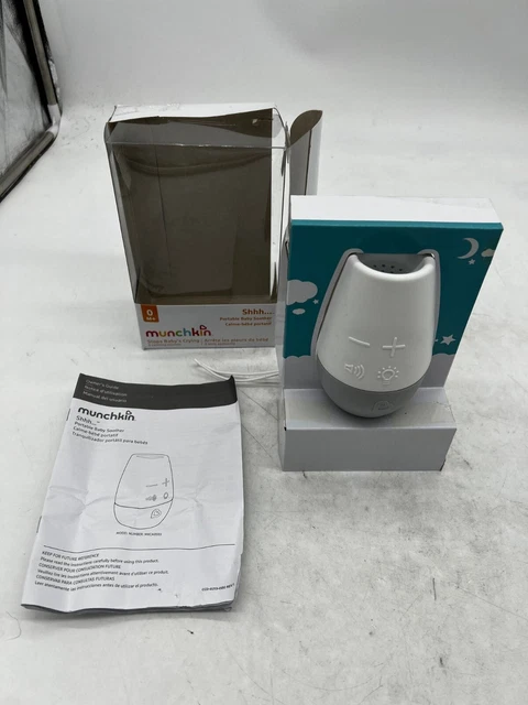 Munchkin Shhh Portable Baby Sleep Soother Sound Machine and Night Light