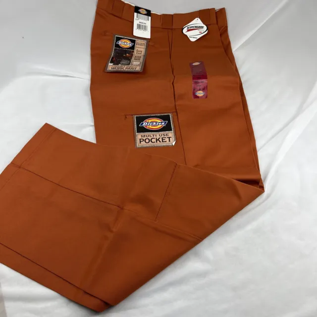 Dickies Double Knee Loose Fit Work Pants. Rust (dark Orange) 36x34. New W/Tags