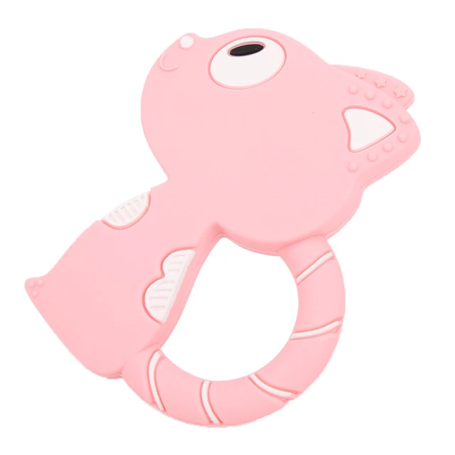 (pink)Anneau De Dentition Pour Bébé Jouets De Dentition Durables En Silicone