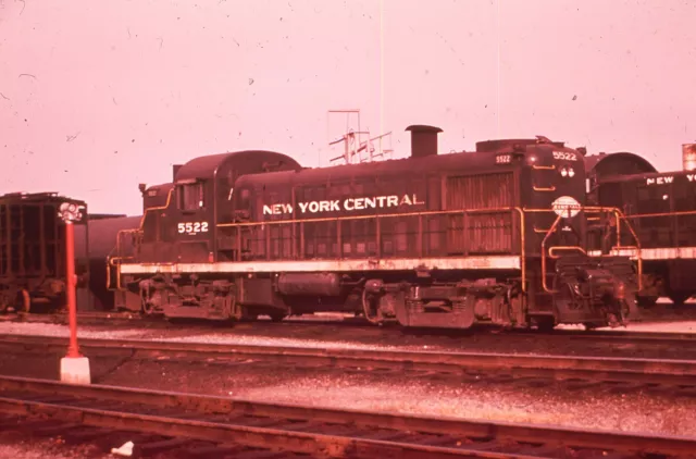 Duplicate  Train Slide New York Central Alco RS Unit #5522 11/1966 Beacon Park