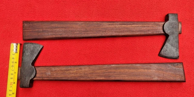 2pc Hand forged 18th Century Tomahawk Axe with Rosewood Handle 2