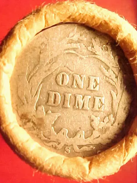 Old Roll Lincoln Wheat Cent Penny Vdb / "S" Barber Dime Ends San Francisco Wrap!