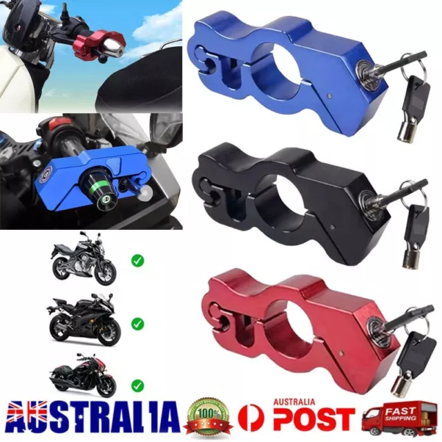 Motorcycle Handlebar Throttle Grip Lock Motorbike Bike Scooter Security Brake AU