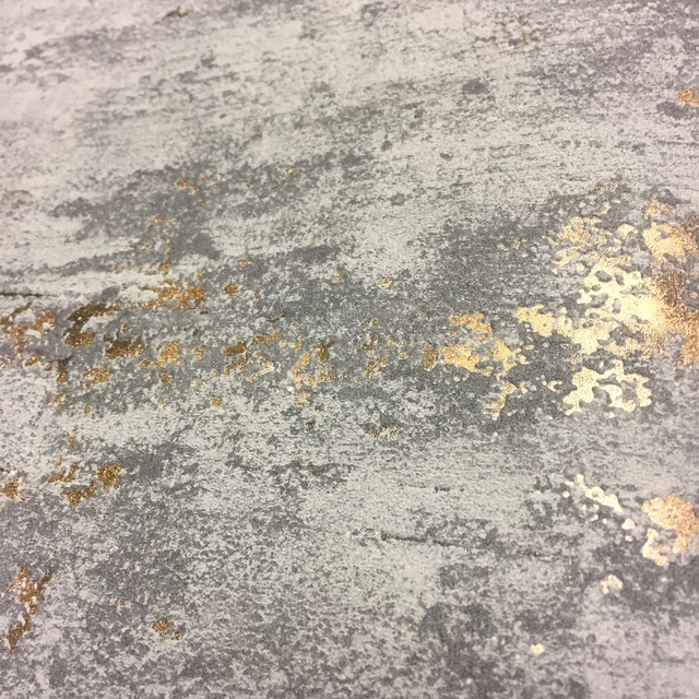 STONE CONCRETE INDUSTRIAL Wallpaper Paste The Wall Dark Grey Metallic