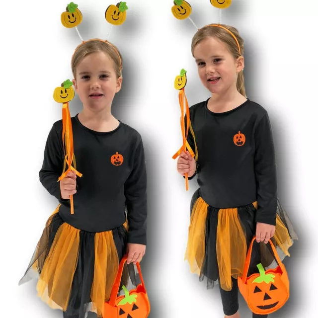 Ragazze Zucca Costume Halloween Bambini Bambino Jack O Lanterna Carino Costume
