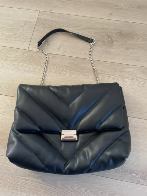Zara quilted maxi crossbody bag black clearance