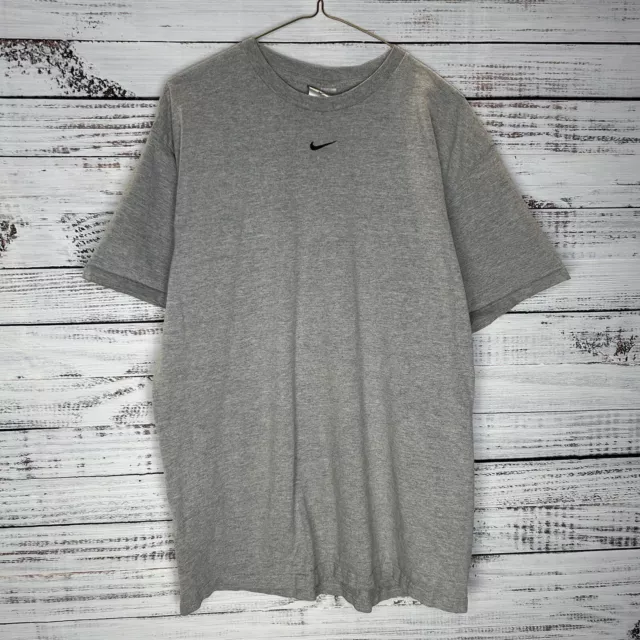 Vintage Y2K Nike Silver Tag Embroidered Center Swoosh Logo T-Shirt Men’s Large L