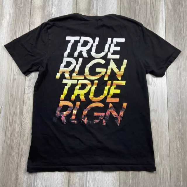True Religion Shirt Mens Small Black Logo Short Sleeve Casual Cotton Men