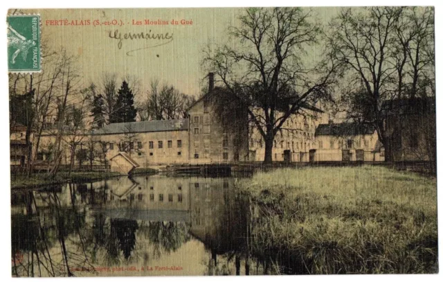 CPA 91 - LA FERTE ALAIS (Essonne) - Les Moulins du Gué carte tramée