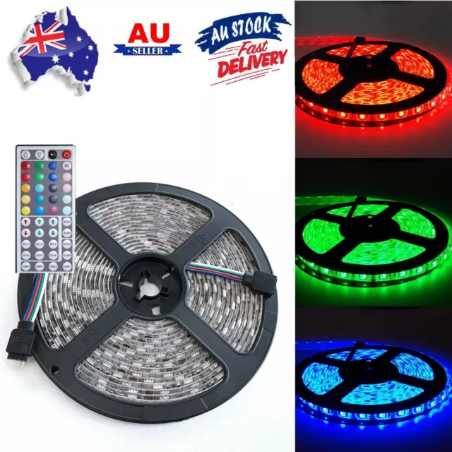 5 M Rgb Led Strip Lights Smd 5050 Colour Changing Flexible Tape Lighting Dc12V