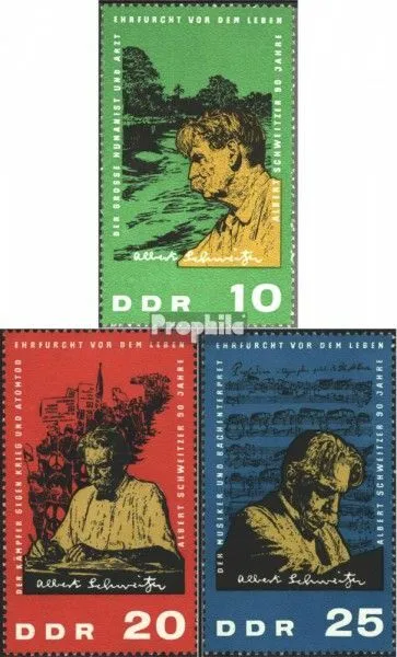 DDR 1084-1086 (kompl.Ausg.) postfrisch 1965 Albert Schweitzer