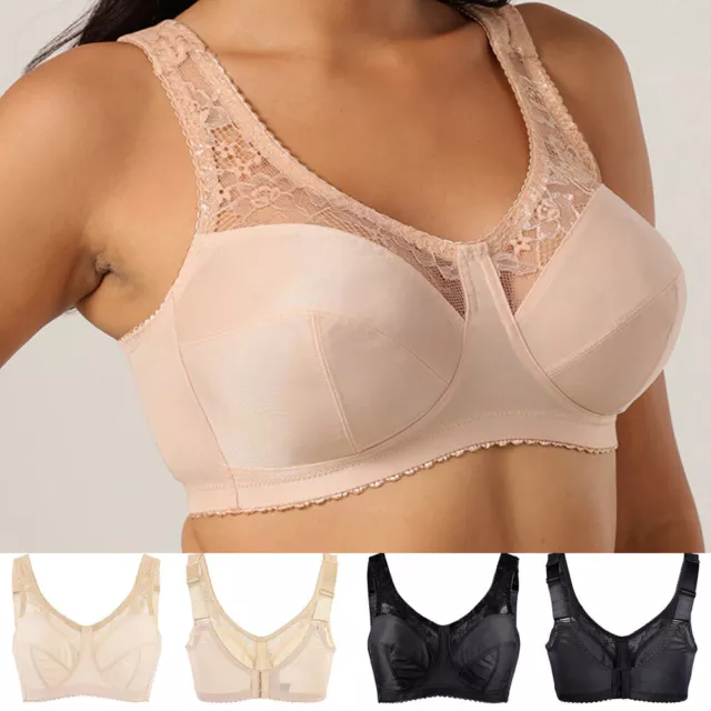 Big Breasts Plus Size Ladies Bras Padded Underwire Brassiere Wide Back  Lingerie