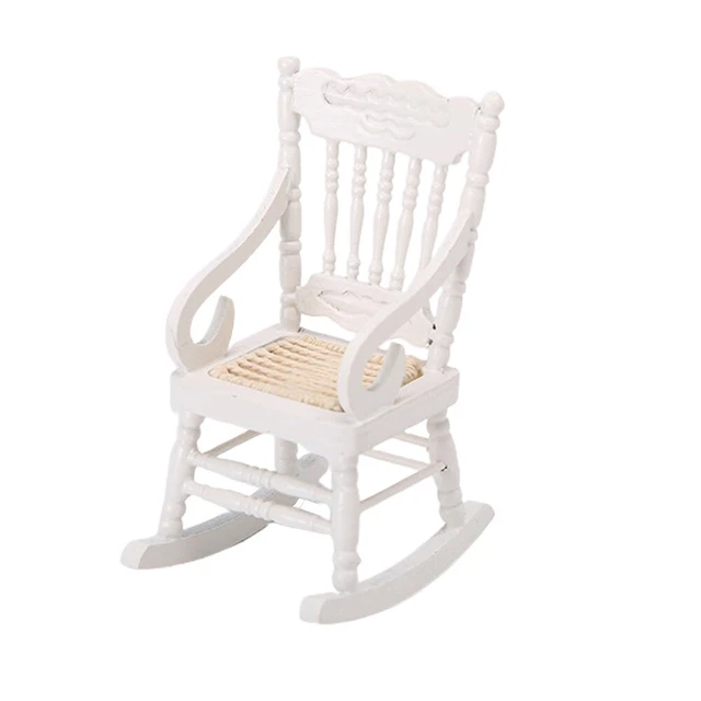 Adorable Miniature Dollhouse Rocking Chair Toy for 1 12 Scale Furniture
