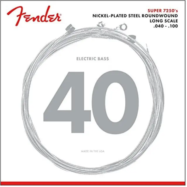 (TG. 40-100) Fender 073-7250-403 Set di corde per basso elettrico-7250L (040/100