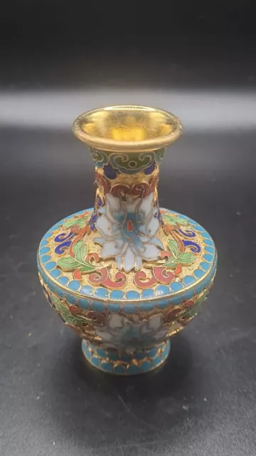 China Cloisonne Schmuckdose Dose  Vase Deko Ornamente Handarbeit AA22-3 8*5,5cm