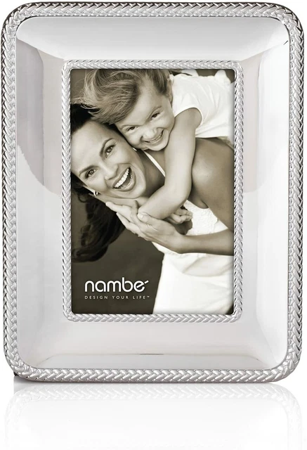 Nambe Braid Collection Picture Frame - Holds One 4" x 6" Photo - Silver