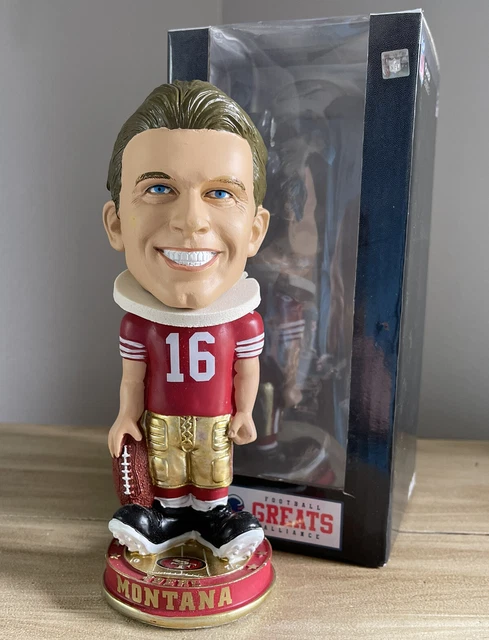 JOE MONTANA San Francisco 49ers NFL Legend “Knucklehead” Bobblehead #/144 NIB!