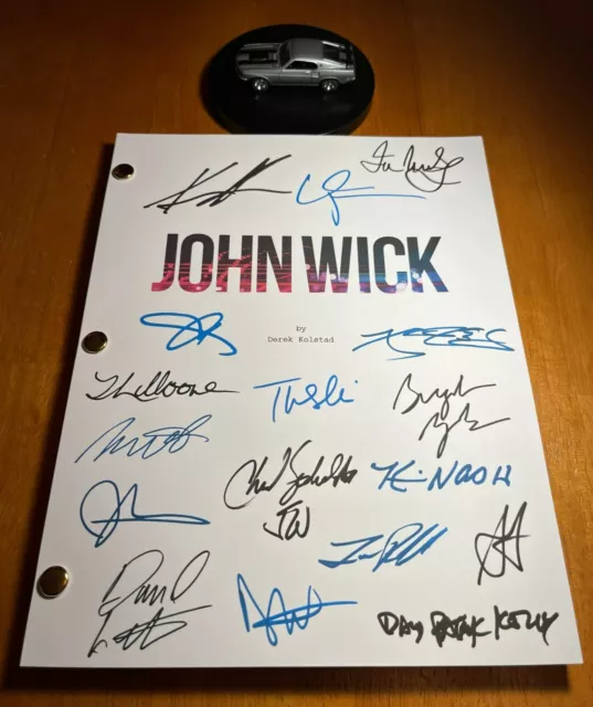 John Wick Script Signed- Autograph Reprints- Keanu Reeves