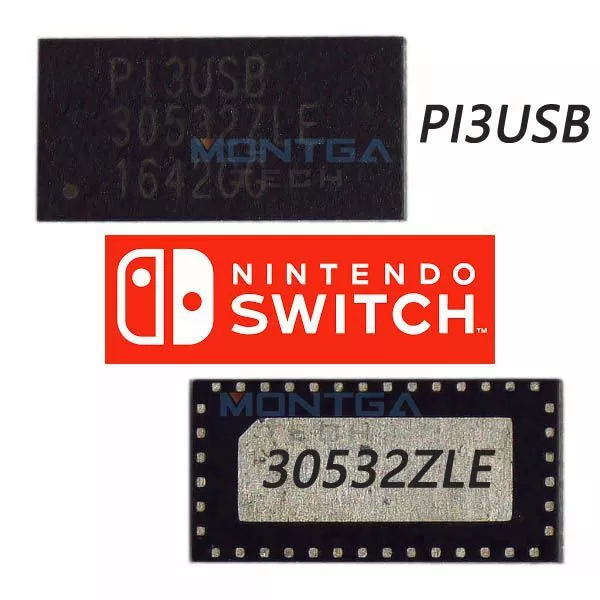 Puce HDMI USB  Type C IC chipset PI3USB P13USB 30532ZLE pour Nintendo Switch