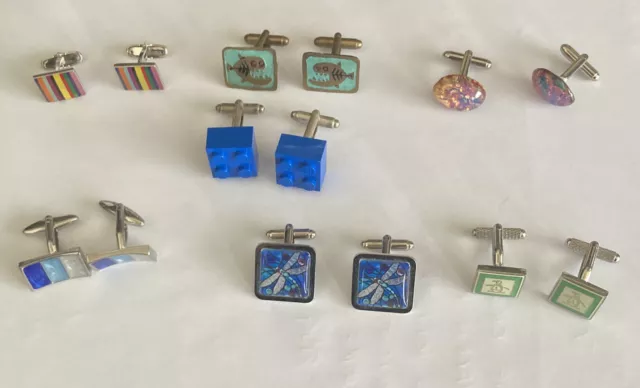 Cufflinks 7 Sets Of Men’s Cufflinks For Long Sleeve Non Button Down Shirts Funky