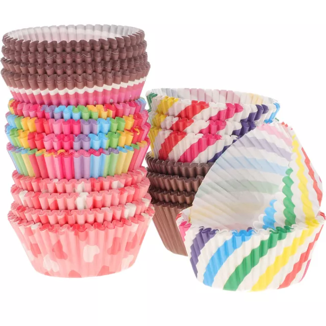500 piezas envolturas redondas coloridas de magdalenas tazas de panecillos tazas de postre revestimientos de panecillos