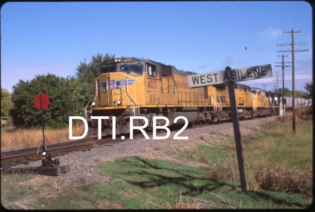 Do1 Up Union Pacific 4037 West Abilene Ks Kansas Original Slide