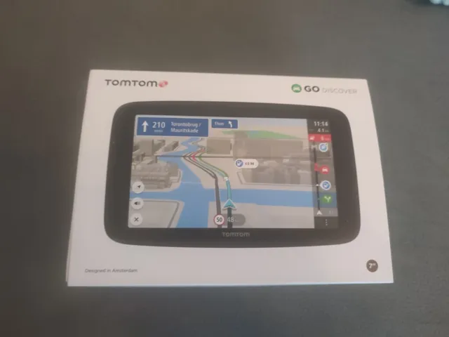 TomTom GO Discover EU 7 Zoll HD Navigationsgerät  Wi-Fi Touchscreen Maps Traffic