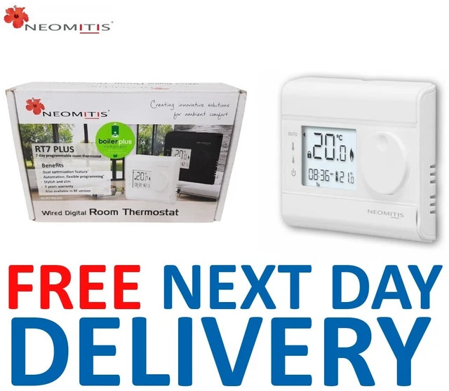 NEOMITIS Rigide Filaire 7 Jour Programmable Thermostat Chambre RT7+