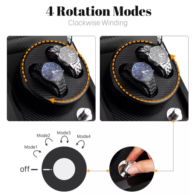 Automatik Uhrenbeweger Watch Winder Uhrenboxen Uhrenbox 2 Uhren Vitrine Beweger 2