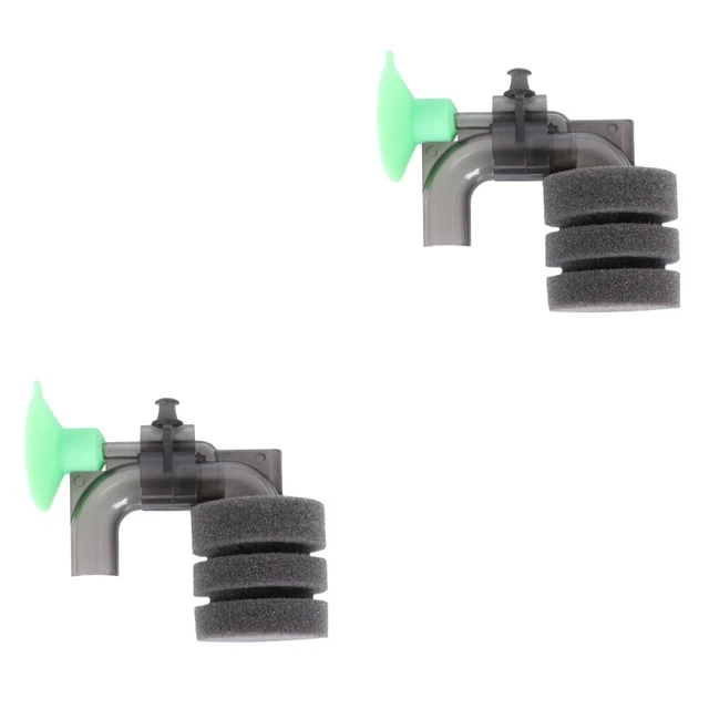 2 Count Mute Submersible Ultra-quiet Aquarium Filter Fish Tank
