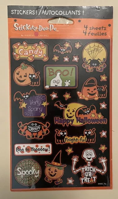 NEW American Greetings Halloween Stickers 4 Sheets Acid-free Kid-friendly Cute