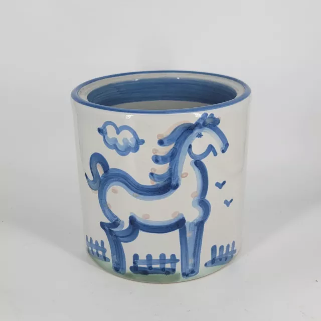 M A Hadley Pottery Vintage Horse Cookie Jar/Canister   5.5” no lid