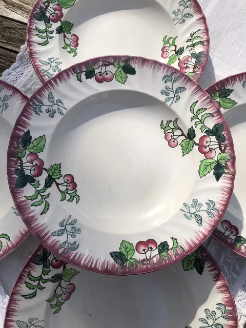 LONGWY 5 ASSIETTES Creuses Montmorency Cerises EUR 50 00 PicClick FR longwy-5-assiettes-creuses-montmorency-cerises-eur-50-00-picclick-fr