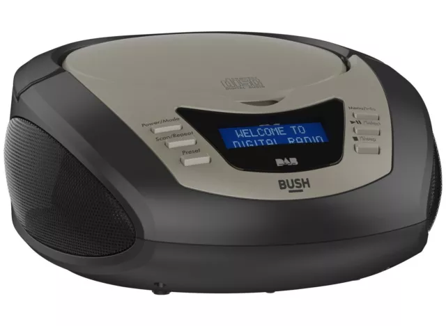 Bush Portable DAB CD FM Radio Boombox - Black CDDAB212 7431517