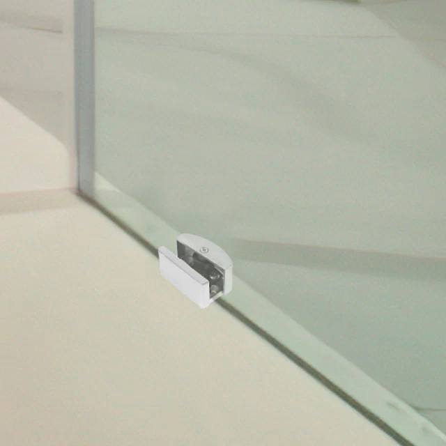 Guide Inférieur Pour Porte Coulissante En Verre - Largeur 1 Pouce 13/16, Compatible Verre 1/4" Et 3/16"